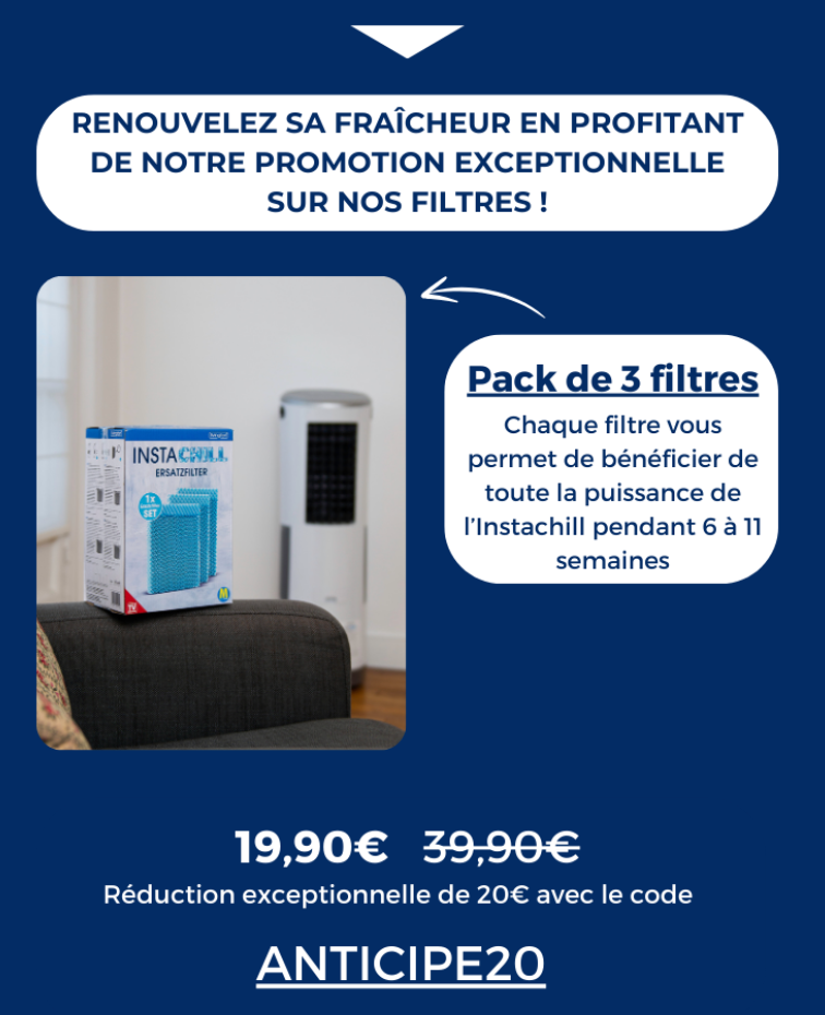 Lot de 3 filtres de remplacement Instachill